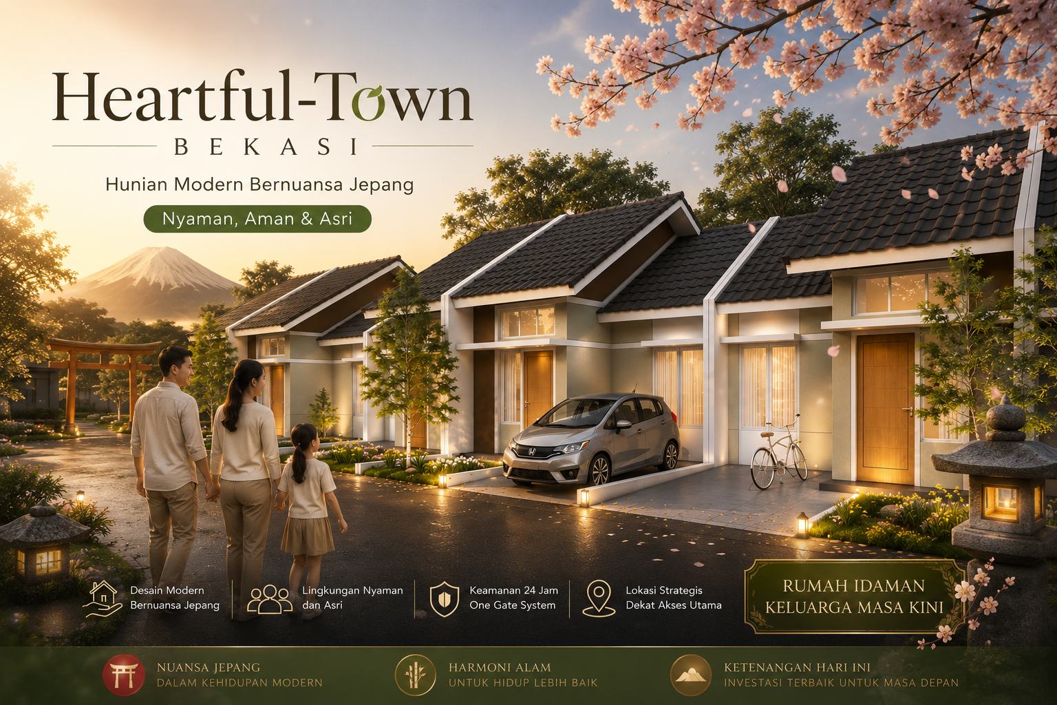 Hunian Nyaman Standar Jepang - Heartful Town Bekasi Banner 2
